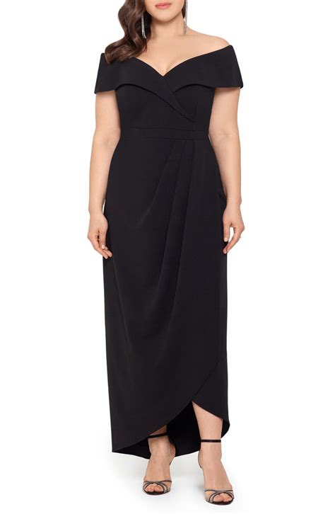 Xscape Off The Shoulder Surplice Gown Plus Size Nordstrom