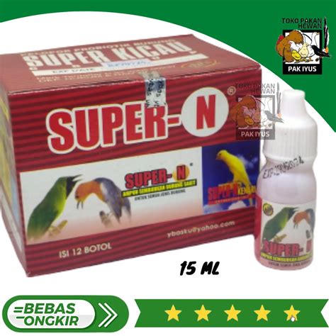 Jual Super N Kicau Ocehan Vitamin Obat Burung Sakit Infeksi Pencernaan