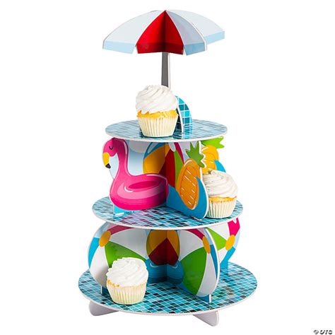 Pool Party Cupcake Stand Oriental Trading