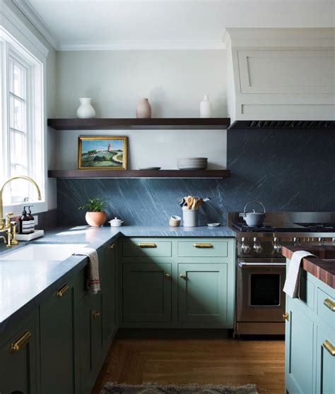 Sage Green Kitchen Cabinets With Black Countertops Cabinets Matttroy