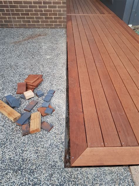Fill in gap between concrete and decking | Bunnings Workshop community