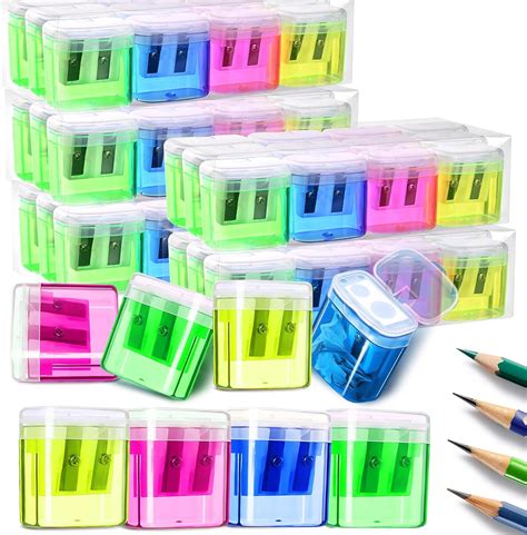 Shemira 60 Pack Pencil Sharpeners Bulk Manual Pencil