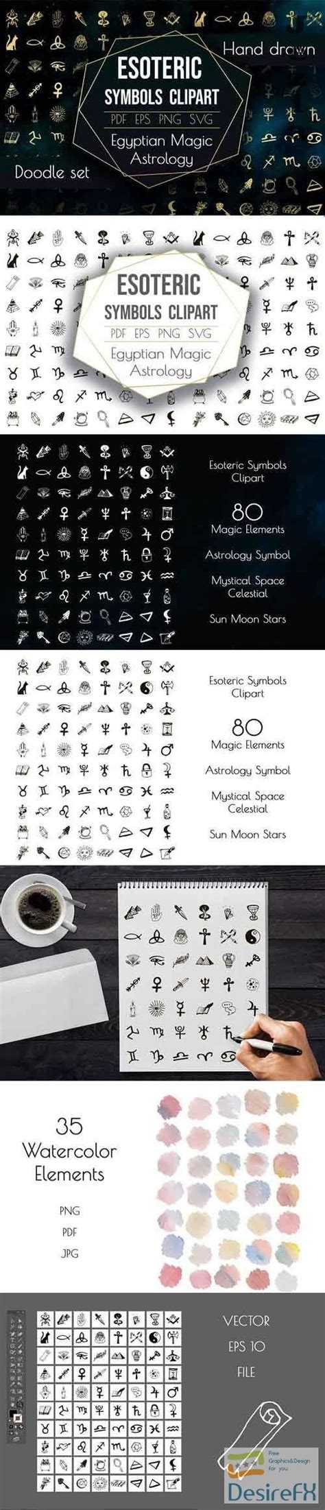 Esoteric Symbols Clipart for Spiritual Magic