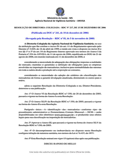 Fillable Online Agncia Nacional De Vigilncia Sanitria ANVISA Fax Email