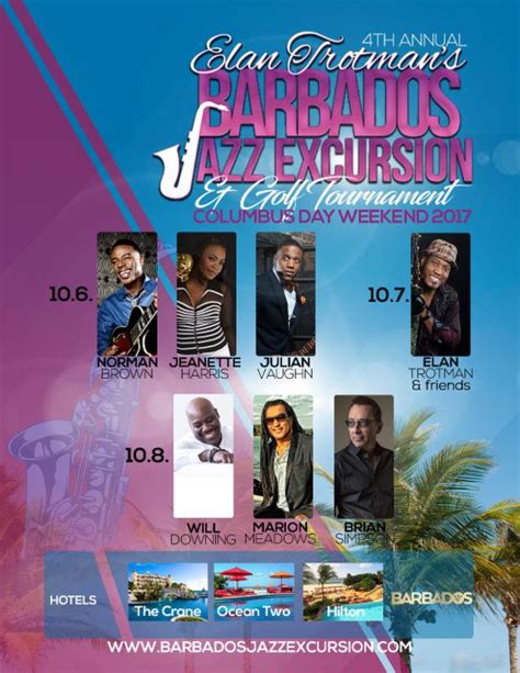 Want A Smooth Getaway Elan Trotman S Annual Barbados Jazz Excursion