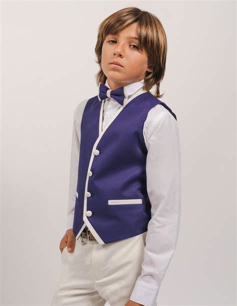 Costume C R Monie Gar On Bleu Roi Costume Enfant Mariage Bleu Taille