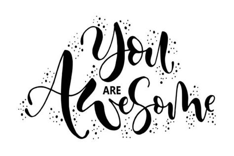 You Are Awesome Hand Lettering Quotes Graphic By Santy Kamal