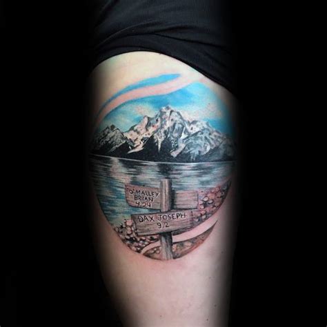 Realistic Hiking Tattoos For Men