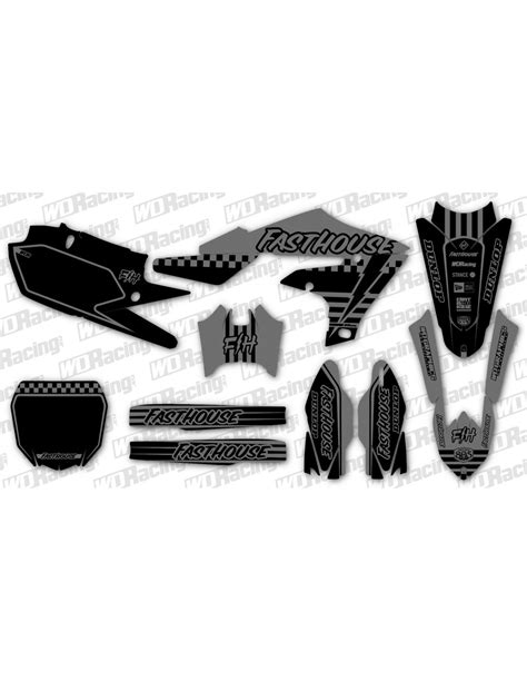 Kit Autocollants Yamaha Fasthouse Noir