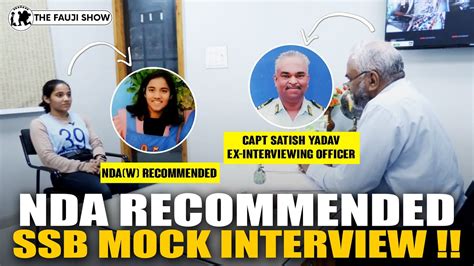 NDA SSB MOCK INTERVIEW Ft NDA Recommended Aarya SSB Ex