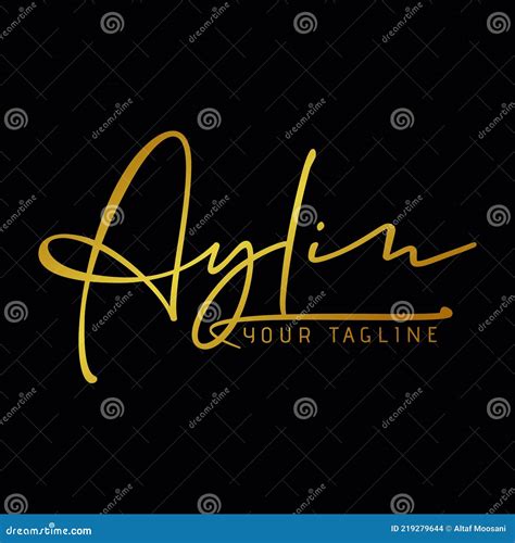 Vector De Plantilla De Logotipo De Firma Aylin Ilustración del Vector ...