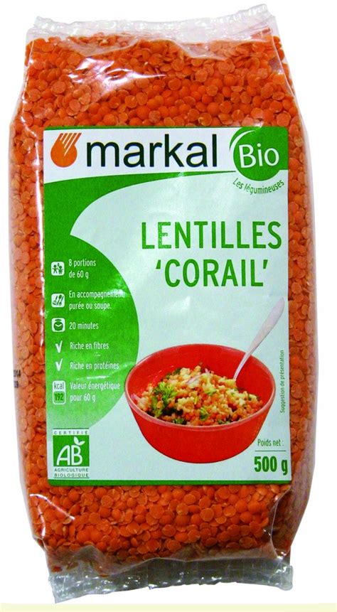 Lentilles Corail G Markal Francenature