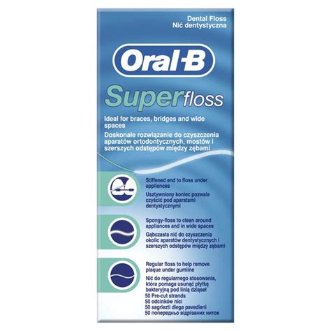 Oral B Super Floss Nitka Dentystyczna Do Czyszczenia Aparat W