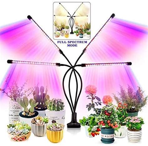 Leoter Grow Light For Indoor Plants Upgraded Version 80 Led Lamps With Full Spectrum And Red