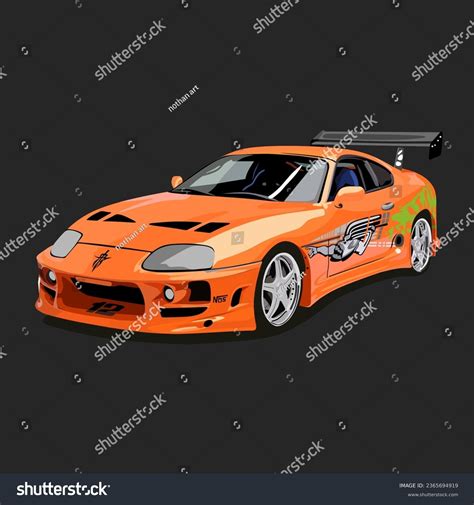 Supra Mk4 Paul Walker Car Vector Stock Illustration 2365694919 | Shutterstock