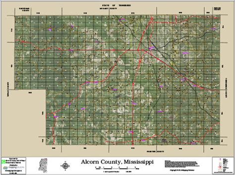 Alcorn County Mississippi 2016 Aerial Map Alcorn County Mississippi