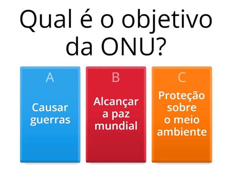 Atividade Sobre A ONU Cuestionario