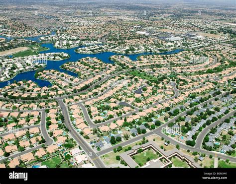 Aerial View Of An American Suburb Stock Photo Royalty Free Image