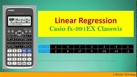 Linear Regression On Casio Fx 991ex Classwiz [tutorial Video 2020] Youtube