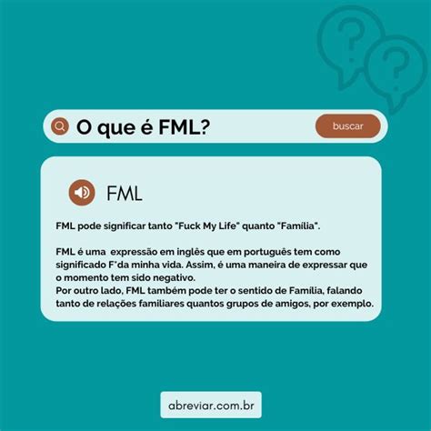 Significado De FML Abreviar