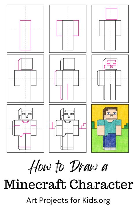 Learn How To Draw A Minecraft Character With An Easy Step By Step Pdf