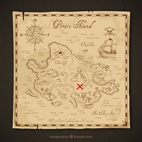 Free Vector | Vintage treasure map