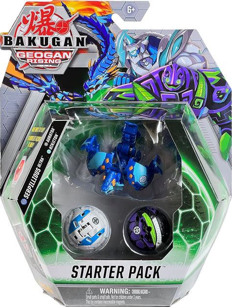 Amazon Bakugan Geogan Rising Starter Pack Aquos Serpillious