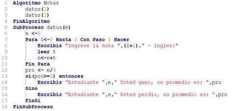 Cómo utilizar SubProcesos en PSeInt Ejemplos de uso