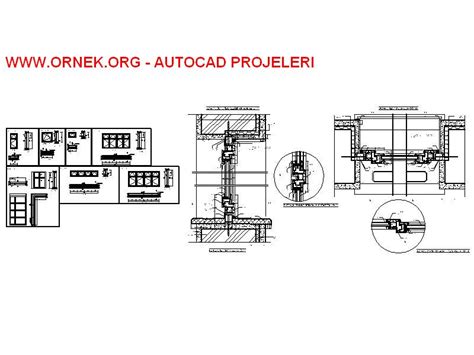 PVC Pencere Nokta Detay Dwg Projesi Autocad Projeler