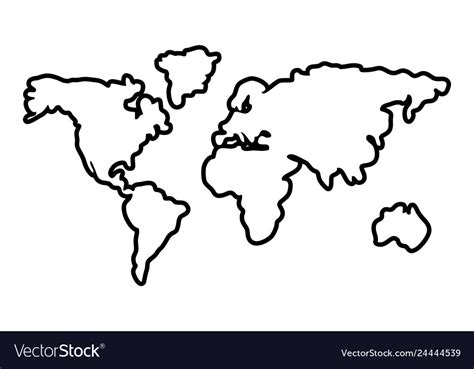 World map cartoon Royalty Free Vector Image - VectorStock