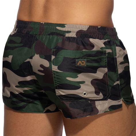 Addicted Short De Bain Court Camouflage Kaki INDERWEAR