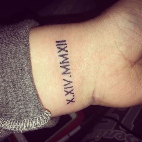 Roman Numeral Memory Tattoo ️ My First Tattoo Tattoos Bff Tattoos