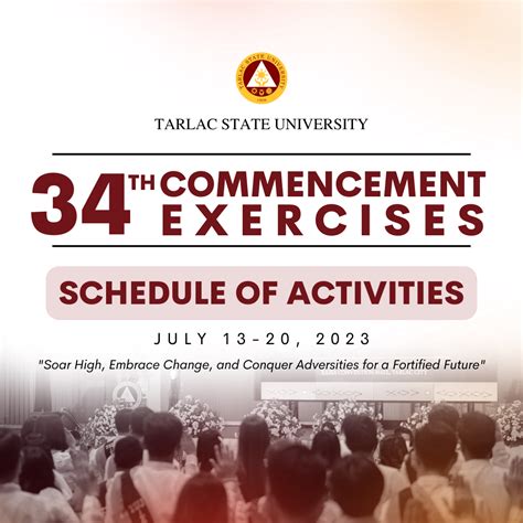 Th Commencement Exercises Schedule Nd Semester A Y