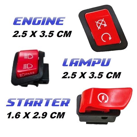 Jual Saklar Vietnam Idling Stop System Saklar Starter Merah Vietnam