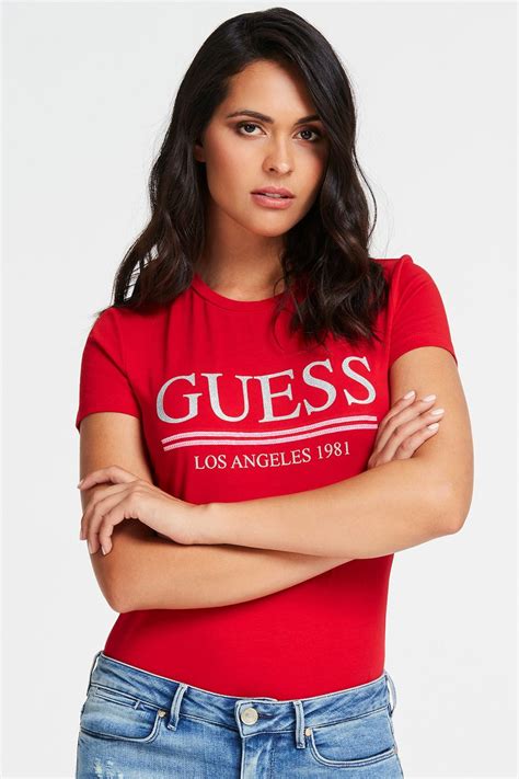 Guess Logo T Shirt Guess Fashion T Shirts For Women Fashion