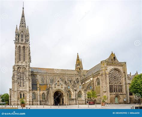 View At The Cathedral Of Saint Paul In The Streets Of Saint Pol De Leon