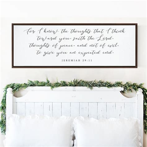 Bible Verse Wall Art For I Know The Thoughts Jeremiah 2911