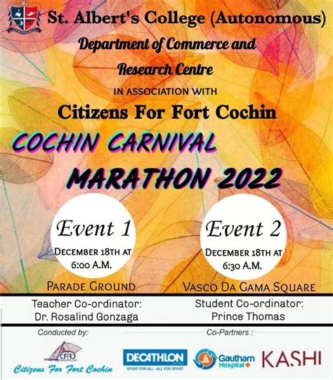 Cochin Carnival Marathon 2022 St Alberts College Autonomous