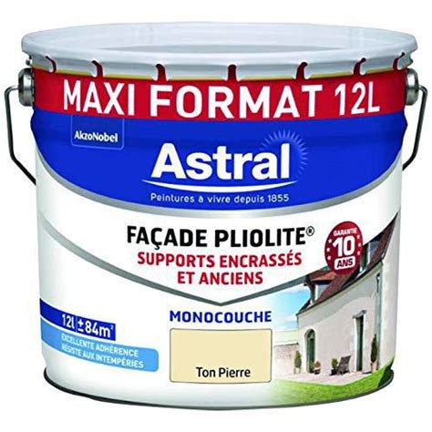 ASTRAL Peinture façades pliolite 12L maxi format ton pierre Réf