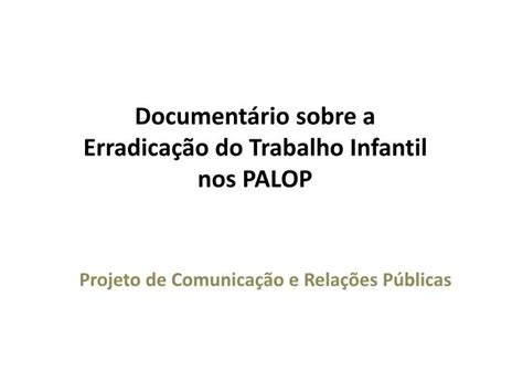 PPT Projeto de Comunicação e Relações Públicas PowerPoint