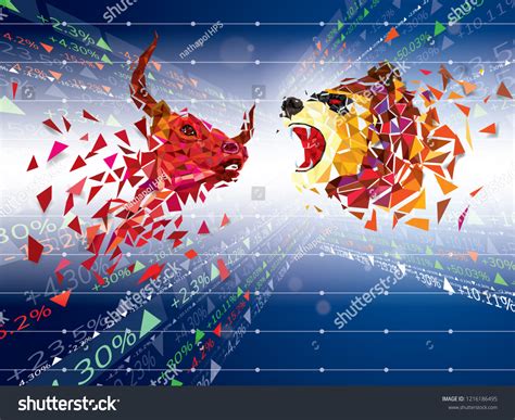 Bull Bear Symbols On Stock Market Stock Vector (Royalty Free ...