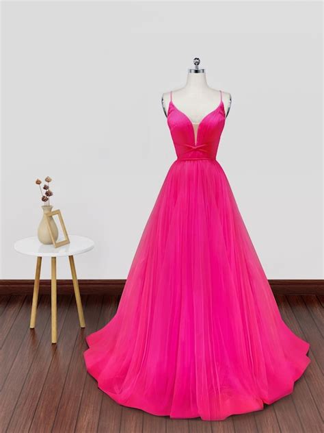 Hot Pink Tulle Prom Dress Dresses Images 2024