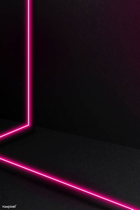 Pink Glowing Lines On Dark Background Vector Premium Image By