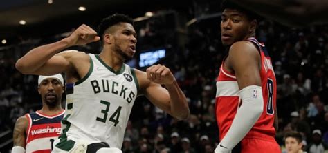 Giannis Antetokounmpos Triple Double Lifts Bucks Over Wizards Anews