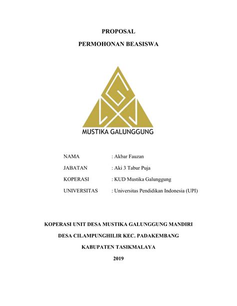 Detail Contoh Proposal Pengajuan Beasiswa Koleksi Nomer 49