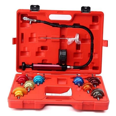 14pcs Universal Radiator Pressure Tester Tool Kit Cooling System