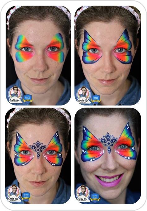 How To Face Paint Butterfly Face Paint Tutorial Butterfly Face
