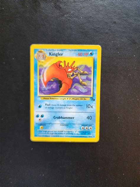 Pok Mon Tcg Kingler Fossil Regular Unlimited Uncommon Ebay