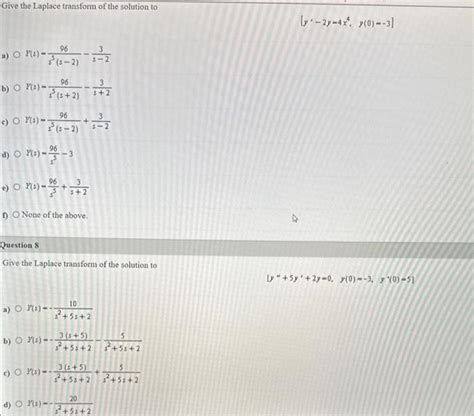 Solved Give The Laplace Transform Of The Solution To Chegg