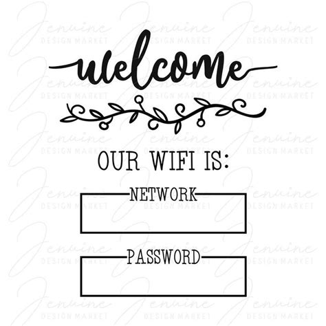 Printable Wifi Sign Wifi Svg Wifi Password Sign Etsy Wifi Sign Printable Wifi Sign Wifi